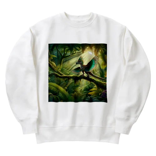 ジュラの森、虹色の目覚め Heavyweight Crew Neck Sweatshirt