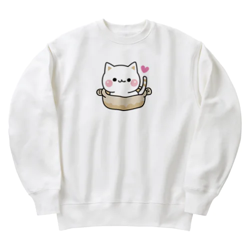 気づかいのできるネコ　ねこ鍋 Heavyweight Crew Neck Sweatshirt