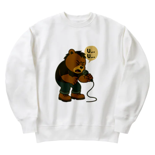 ノマドマくん｜U…U… 熱唱モード Heavyweight Crew Neck Sweatshirt