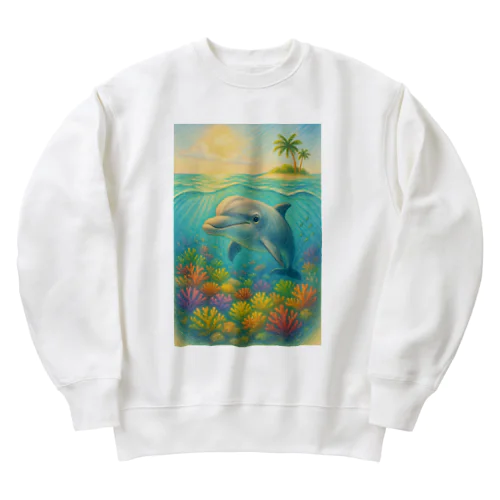 海と陸との半水面Ⅲ Heavyweight Crew Neck Sweatshirt