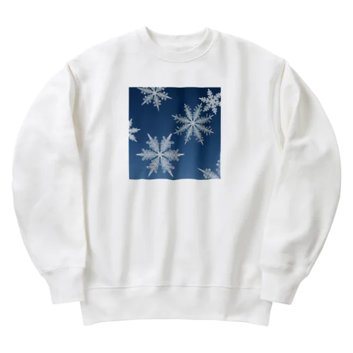 幾何学の雪の結晶 Heavyweight Crew Neck Sweatshirt