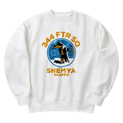 344th Fighter Squadron Heavyweight Crew Neck Sweatshirt