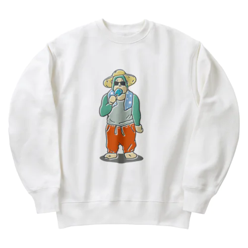 ごりらのなつさん-アイス Heavyweight Crew Neck Sweatshirt