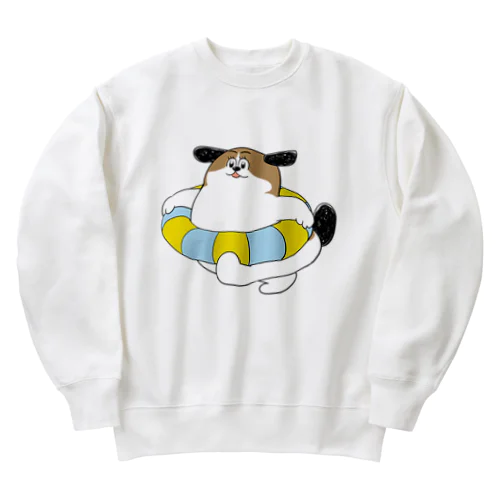 もじゃまるうきわ Heavyweight Crew Neck Sweatshirt