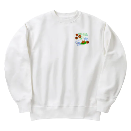 ホオズキ 水紋（和柄）その2 Heavyweight Crew Neck Sweatshirt