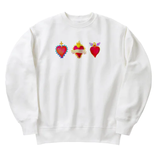 メキシコのハートモチーフ♥️ Heavyweight Crew Neck Sweatshirt