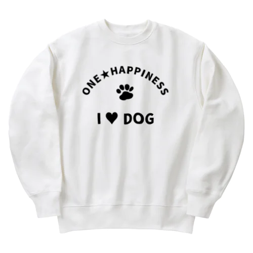 I LOVE DOG　ONEHAPPINESS Heavyweight Crew Neck Sweatshirt