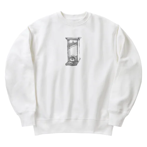 ギロチン台からツイートをするいぬ Heavyweight Crew Neck Sweatshirt