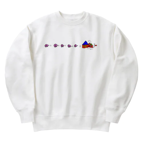 豚逃し Heavyweight Crew Neck Sweatshirt