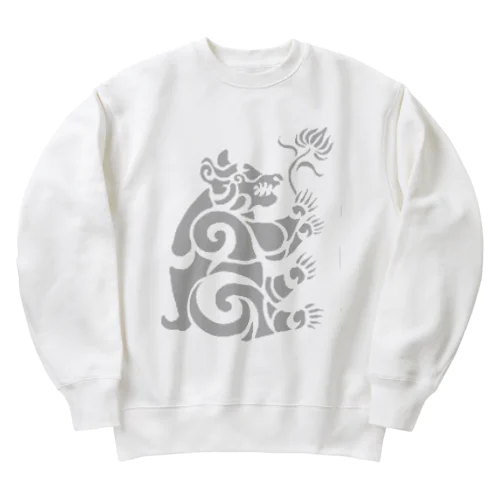 中南米風のクマ Heavyweight Crew Neck Sweatshirt