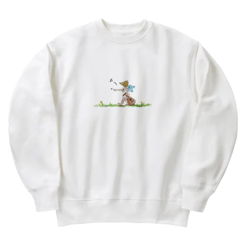 はらぺこ天使（singing） Heavyweight Crew Neck Sweatshirt