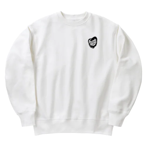 LOVE HEART black Heavyweight Crew Neck Sweatshirt