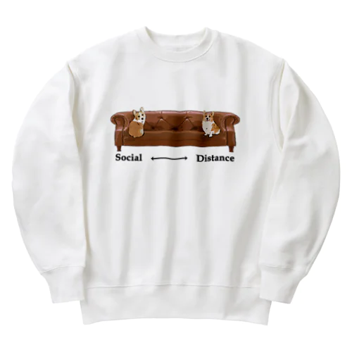 ソーシャルディスタンス　コーギー Heavyweight Crew Neck Sweatshirt