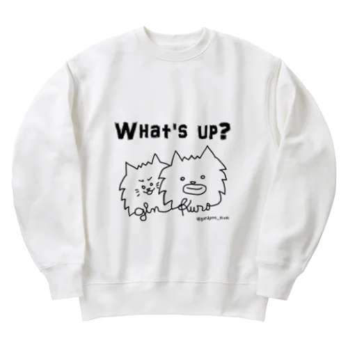 @ginkuro_mam【What's up?】 Heavyweight Crew Neck Sweatshirt