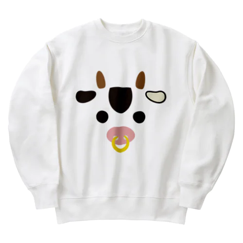 干支アップ-丑-animal up-アニマルアップ- Heavyweight Crew Neck Sweatshirt