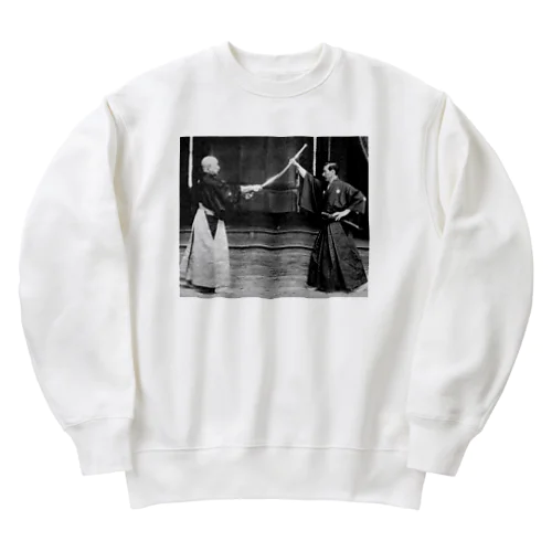 【渋さ全開！】昔の日本のおじさん達の剣道 Heavyweight Crew Neck Sweatshirt