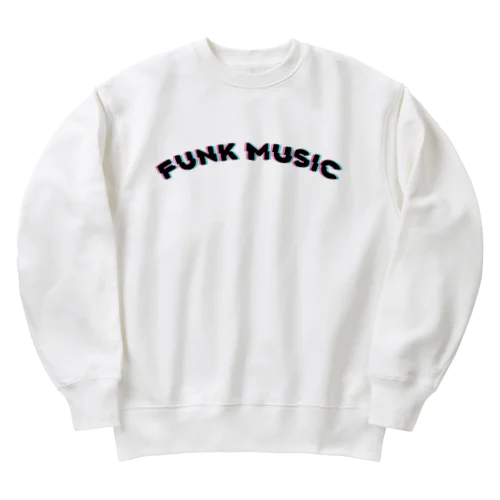 赤青/青赤 やわらか FUNK MUSIC。 黒 Heavyweight Crew Neck Sweatshirt