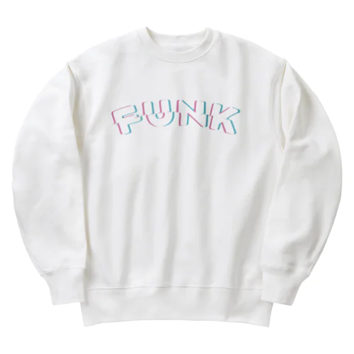 赤青/青赤 やわらか FUNK。 白 Heavyweight Crew Neck Sweatshirt