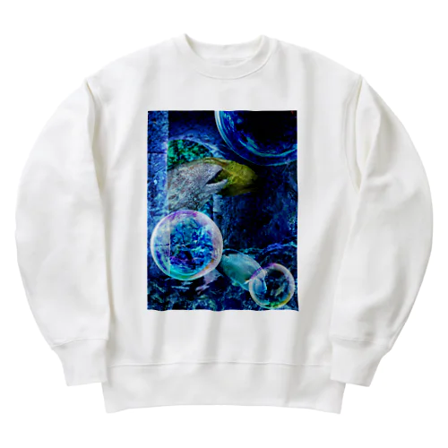 水底の遺跡  ( ウツボ ) Heavyweight Crew Neck Sweatshirt