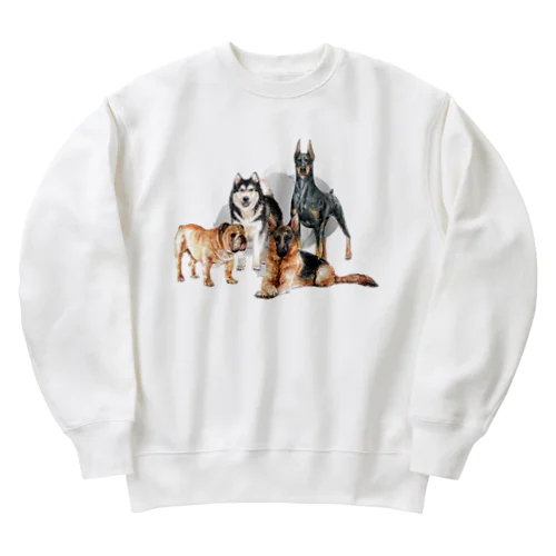 ちょっぴり強面の大きい犬たち。 Heavyweight Crew Neck Sweatshirt