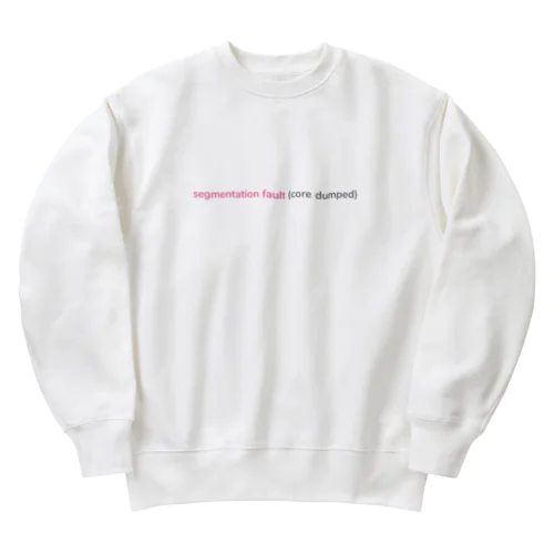 C言語 エラーメッセージ 「セグメンテーション違反」 レッド Heavyweight Crew Neck Sweatshirt