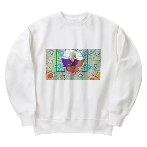 換気をしながら登場する地蔵菩薩 Heavyweight Crew Neck Sweatshirt