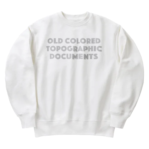 OLD Colored Topographic Documents Heavyweight Crew Neck Sweatshirt