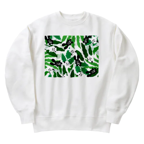 ロックなウサギとドクロちゃん🌿ボタニカル Heavyweight Crew Neck Sweatshirt