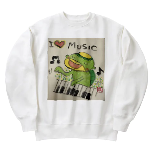 ピアノかっぱくん Piano Kappa-kun Heavyweight Crew Neck Sweatshirt