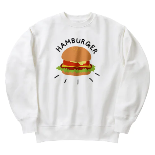 ハンバーガーと言いつつチーズバーガー Heavyweight Crew Neck Sweatshirt