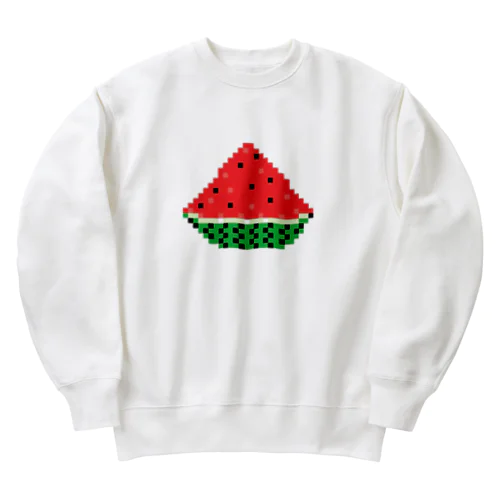 ドッド絵スイカ Heavyweight Crew Neck Sweatshirt