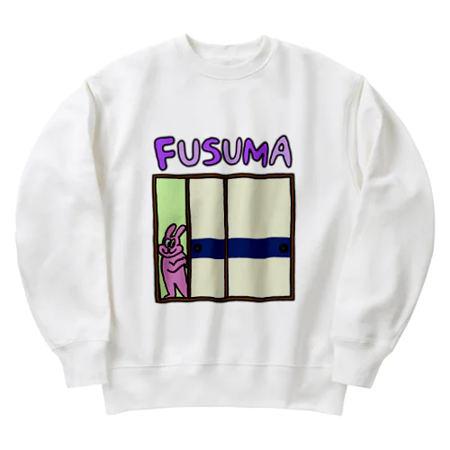 うさぎとふすま（紺帯） Heavyweight Crew Neck Sweatshirt