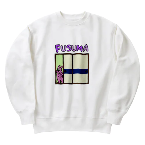 ふすま(紺帯)両面プリント Heavyweight Crew Neck Sweatshirt