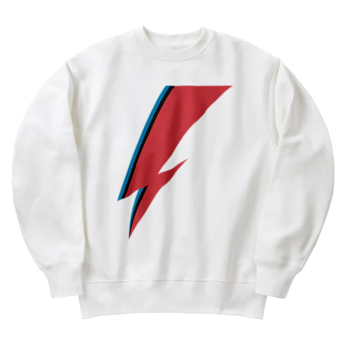 LIGHTNING BOLT -GLAM ROCK MAKE UP- Heavyweight Crew Neck Sweatshirt