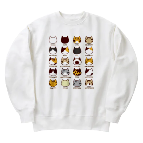 猫柄がいっぱい Heavyweight Crew Neck Sweatshirt