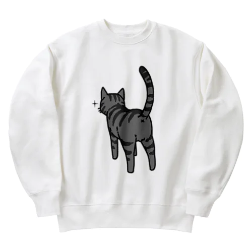 ねこけつ（サバトラ） Heavyweight Crew Neck Sweatshirt