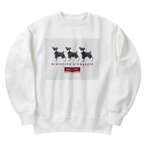 DENS_立ちシュナ×3_SPアカ Heavyweight Crew Neck Sweatshirt