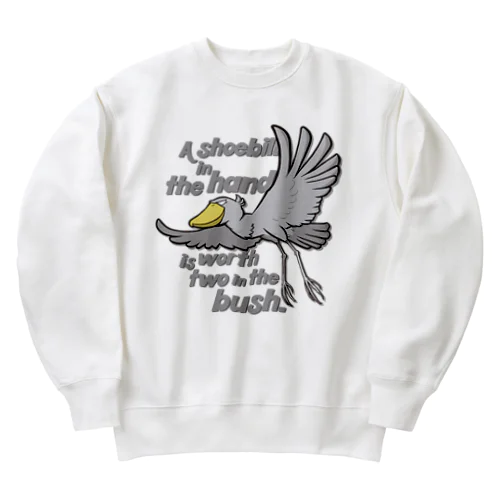 空飛ぶハシビロコウ Heavyweight Crew Neck Sweatshirt