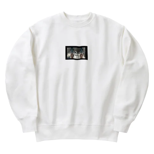 四隅で様子見バーロー Heavyweight Crew Neck Sweatshirt