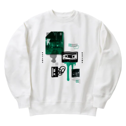 カセットテープ（両面／淡色ボディ用） Heavyweight Crew Neck Sweatshirt