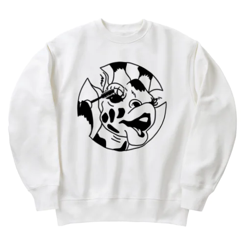 マスカラを塗るキリン Heavyweight Crew Neck Sweatshirt