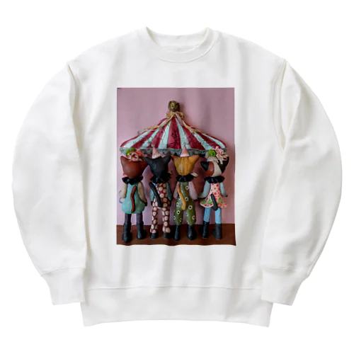 サーカスごっこ(後ろ向き) Heavyweight Crew Neck Sweatshirt