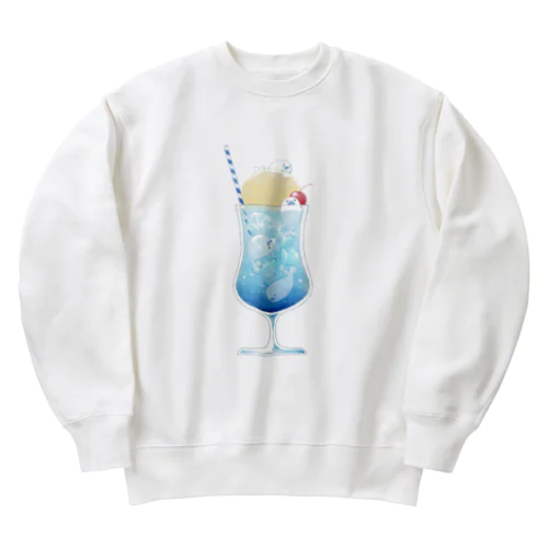 あざらしクリームソーダ・空 Heavyweight Crew Neck Sweatshirt