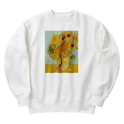 ゴッホとレオパードゲッコー Heavyweight Crew Neck Sweatshirt