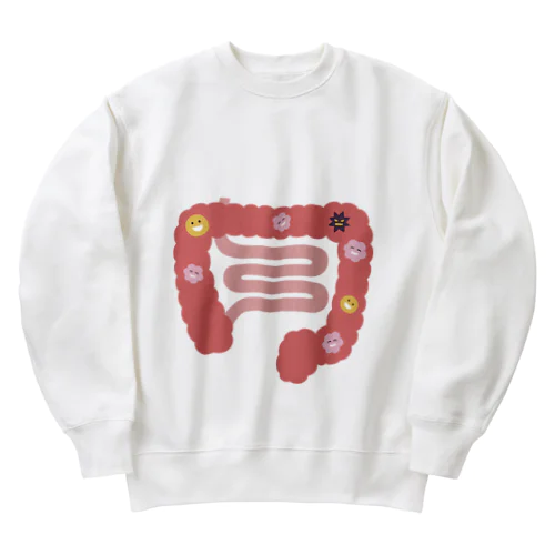 人体のなぞ。ぴかぴかピンクの大腸。 Heavyweight Crew Neck Sweatshirt