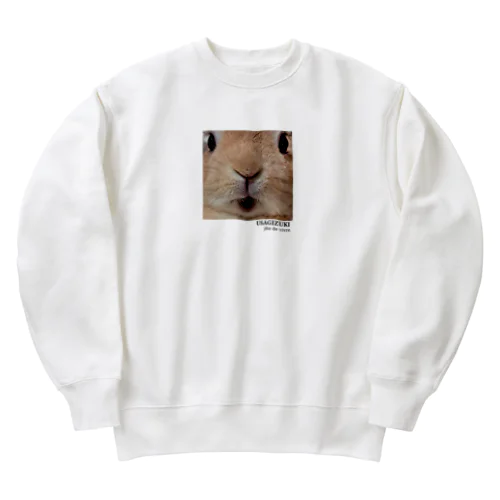 USAGIZUKI うさぎのアップ Heavyweight Crew Neck Sweatshirt