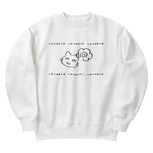 へのへのろもこ Heavyweight Crew Neck Sweatshirt