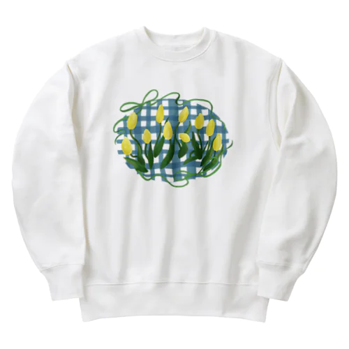 yellow tulip Heavyweight Crew Neck Sweatshirt