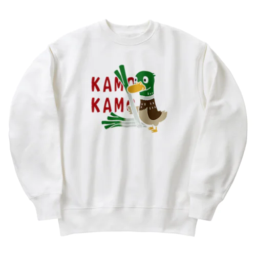 鴨カモ カモかも C Heavyweight Crew Neck Sweatshirt