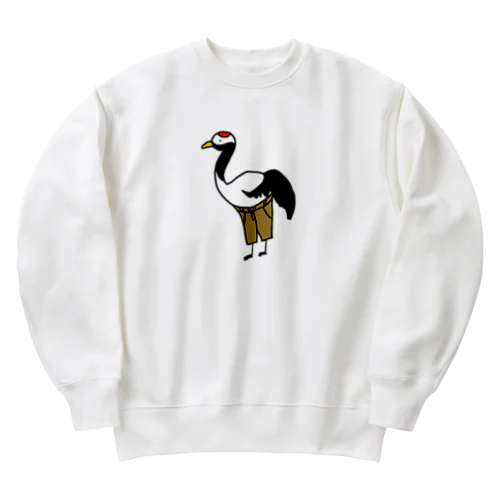 つんつるてん鶴 Heavyweight Crew Neck Sweatshirt